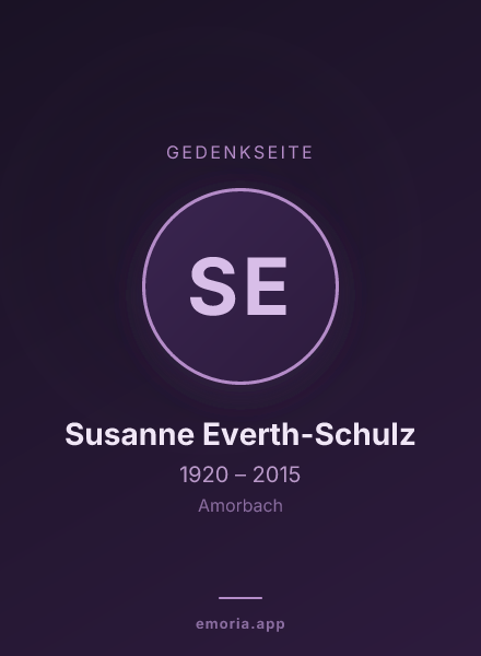 Gedenkportrait von Susanne Everth-Schulz