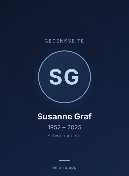 Gedenkportrait von Susanne Graf