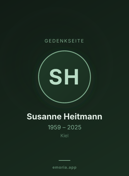 Gedenkportrait von Susanne Heitmann