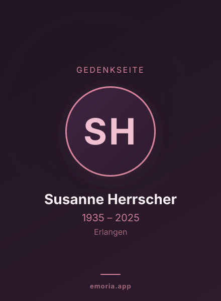 Gedenkportrait von Susanne Herrscher