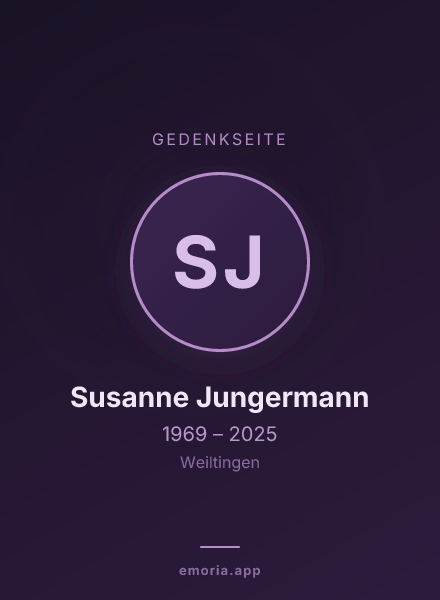 Gedenkportrait von Susanne Jungermann
