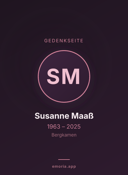 Gedenkportrait von Susanne Maaß