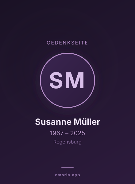 Gedenkportrait von Susanne Müller