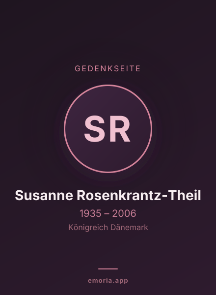 Gedenkportrait von Susanne Rosenkrantz-Theil