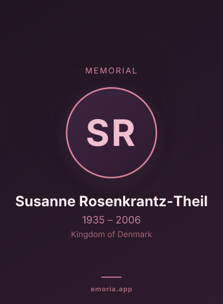 Memorial portrait of Susanne Rosenkrantz-Theil