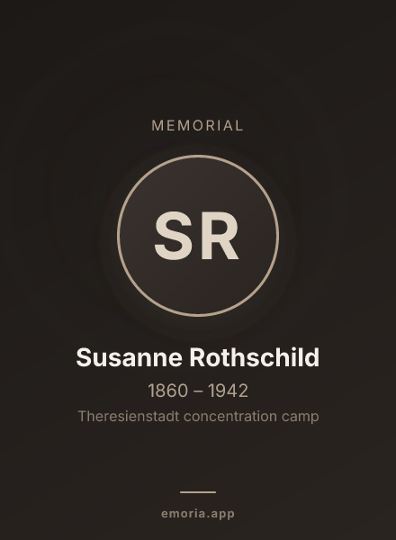 Memorial portrait of Susanne Rothschild