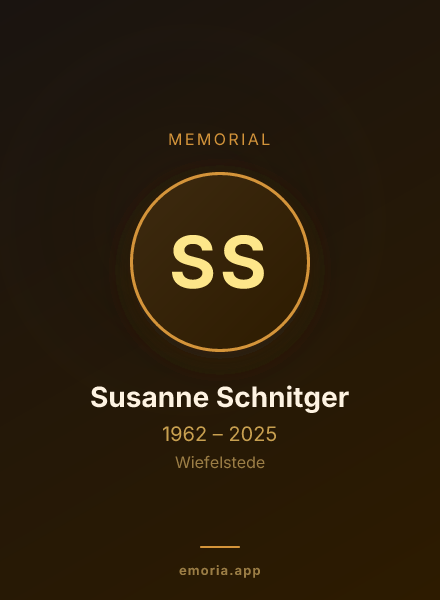 Memorial portrait of Susanne Schnitger