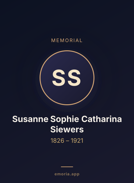 Memorial portrait of Susanne Sophie Catharina Siewers