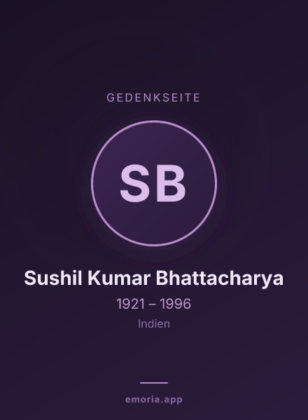 Gedenkportrait von Sushil Kumar Bhattacharya