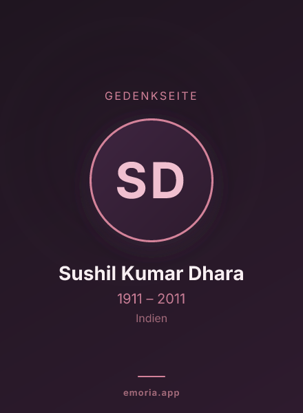 Gedenkportrait von Sushil Kumar Dhara