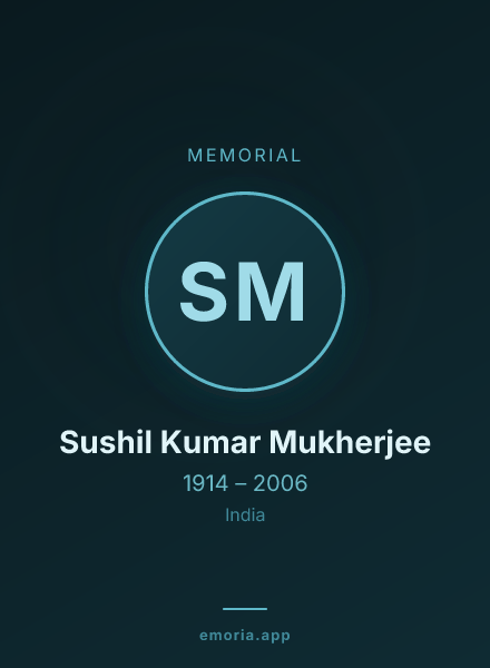 Memorial portrait of Sushil Kumar Mukherjee