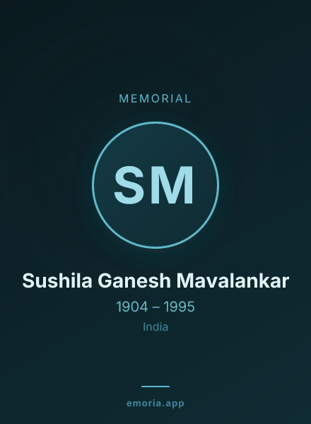 Memorial portrait of Sushila Ganesh Mavalankar