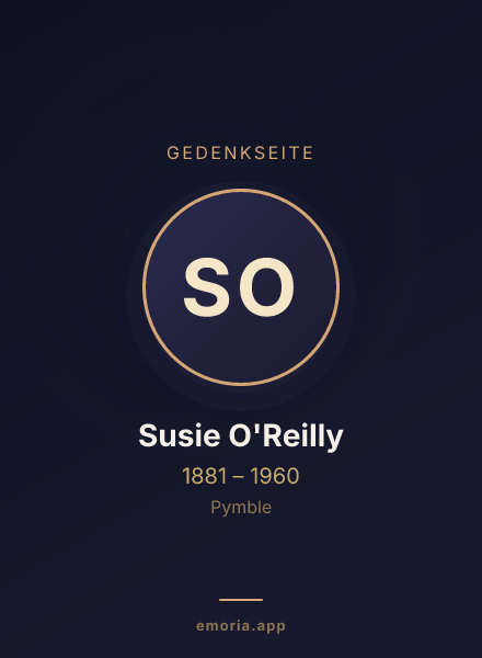 Gedenkportrait von Susie O'Reilly