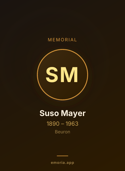 Memorial portrait of Suso Mayer