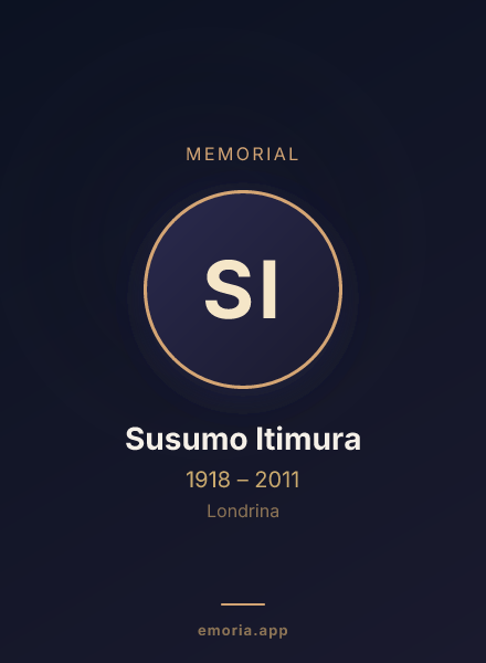 Memorial portrait of Susumo Itimura
