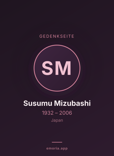 Gedenkportrait von Susumu Mizubashi
