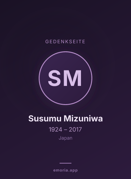 Gedenkportrait von Susumu Mizuniwa