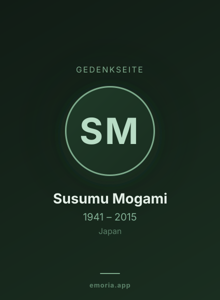 Gedenkportrait von Susumu Mogami
