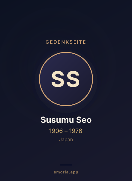 Gedenkportrait von Susumu Seo