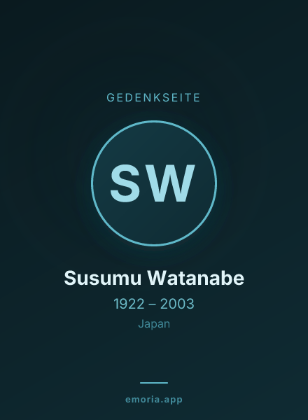 Gedenkportrait von Susumu Watanabe
