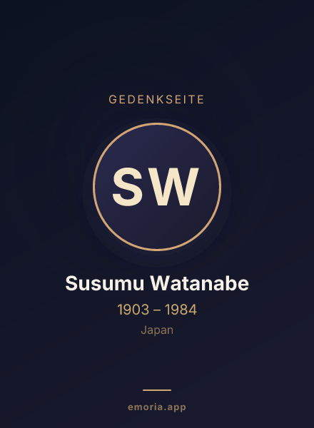 Gedenkportrait von Susumu Watanabe