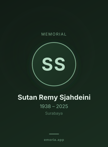 Memorial portrait of Sutan Remy Sjahdeini