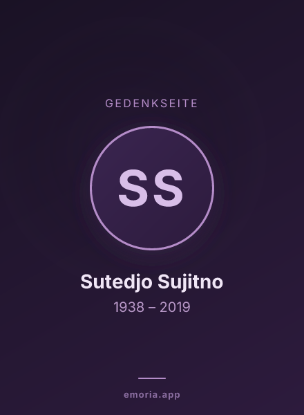 Gedenkportrait von Sutedjo Sujitno