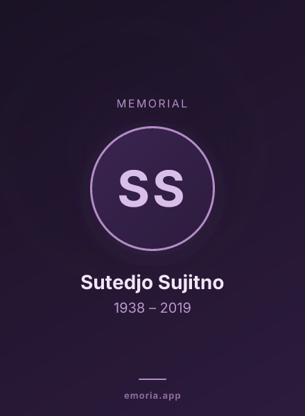 Memorial portrait of Sutedjo Sujitno