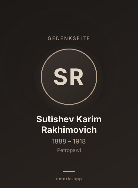 Gedenkportrait von Sutishev Karim Rakhimovich