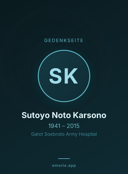 Gedenkportrait von Sutoyo Noto Karsono