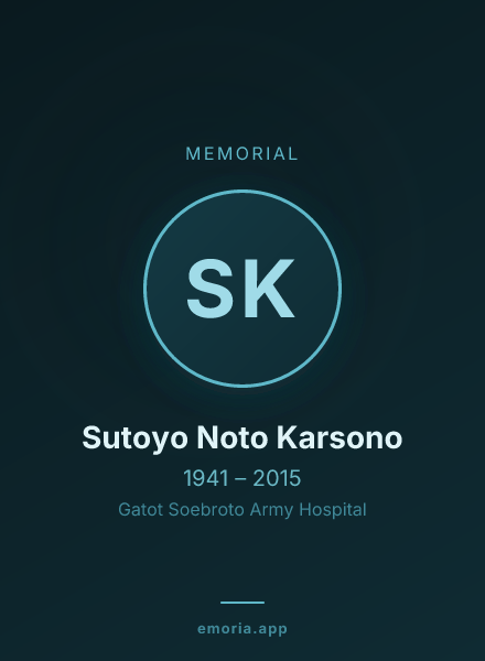 Memorial portrait of Sutoyo Noto Karsono