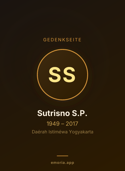Gedenkportrait von Sutrisno S.P.
