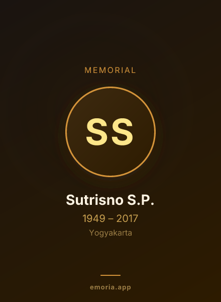 Memorial portrait of Sutrisno S.P.