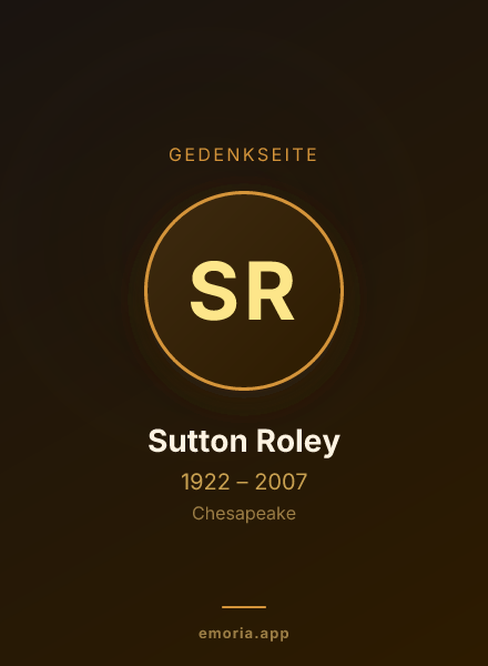 Gedenkportrait von Sutton Roley