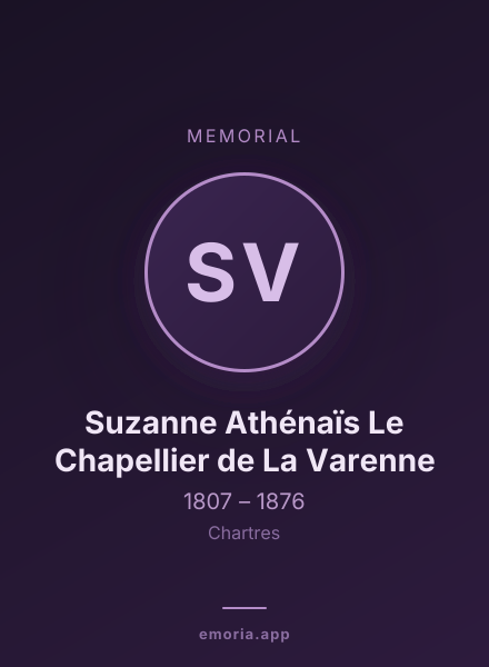 Memorial portrait of Suzanne Athénaïs Le Chapellier de La Varenne