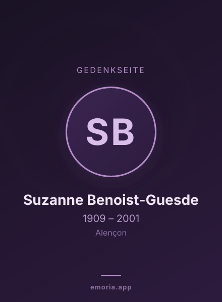 Gedenkportrait von Suzanne Benoist-Guesde