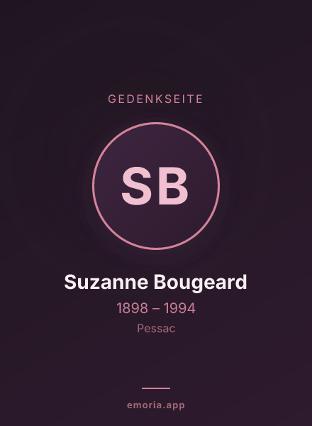 Gedenkportrait von Suzanne Bougeard