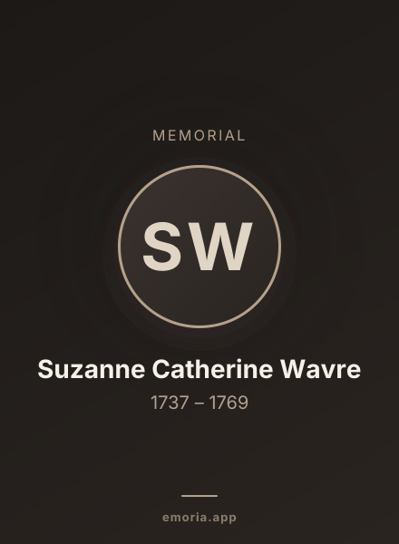 Memorial portrait of Suzanne Catherine Wavre