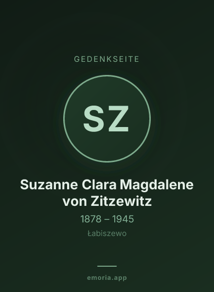 Gedenkportrait von Suzanne Clara Magdalene von Zitzewitz