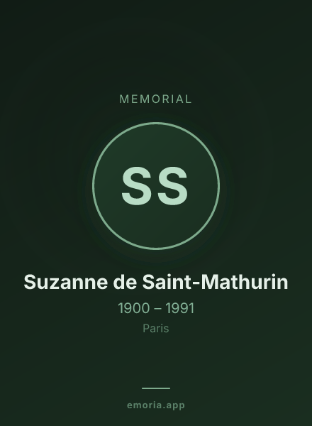 Memorial portrait of Suzanne de Saint-Mathurin