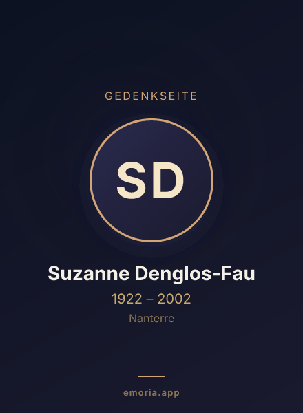 Gedenkportrait von Suzanne Denglos-Fau