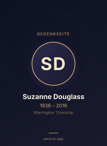 Gedenkportrait von Suzanne Douglass