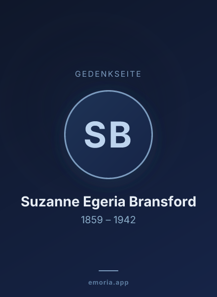 Gedenkportrait von Suzanne Egeria Bransford