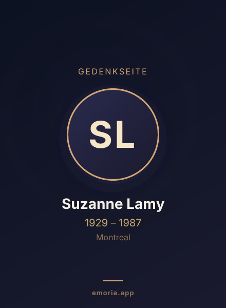 Gedenkportrait von Suzanne Lamy