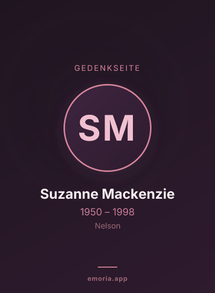 Gedenkportrait von Suzanne Mackenzie