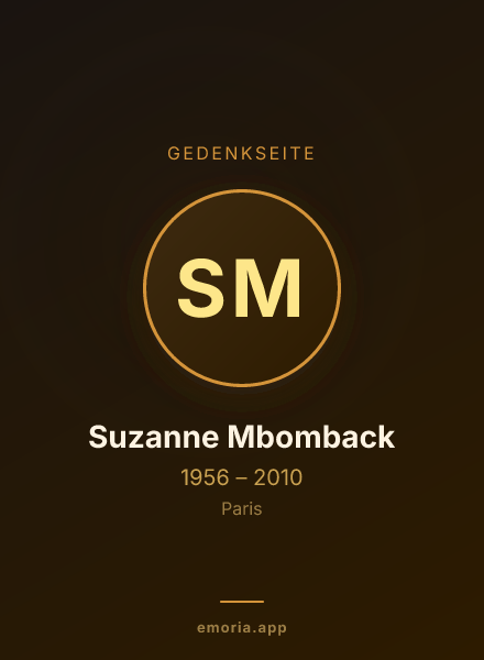 Gedenkportrait von Suzanne Mbomback