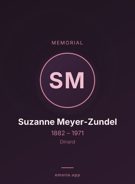 Memorial portrait of Suzanne Meyer-Zundel