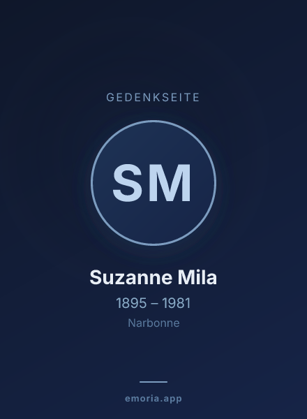 Gedenkportrait von Suzanne Mila