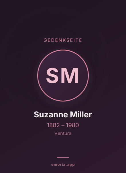 Gedenkportrait von Suzanne Miller