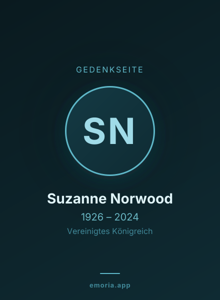 Gedenkportrait von Suzanne Norwood